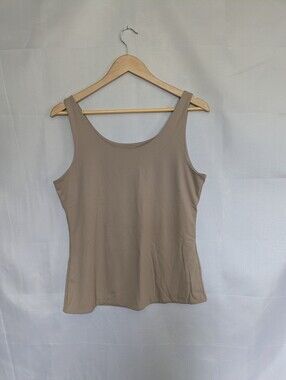 Frank And Oak Smoothing Contour Tank Top Tan XL Light Shaping Layering Top